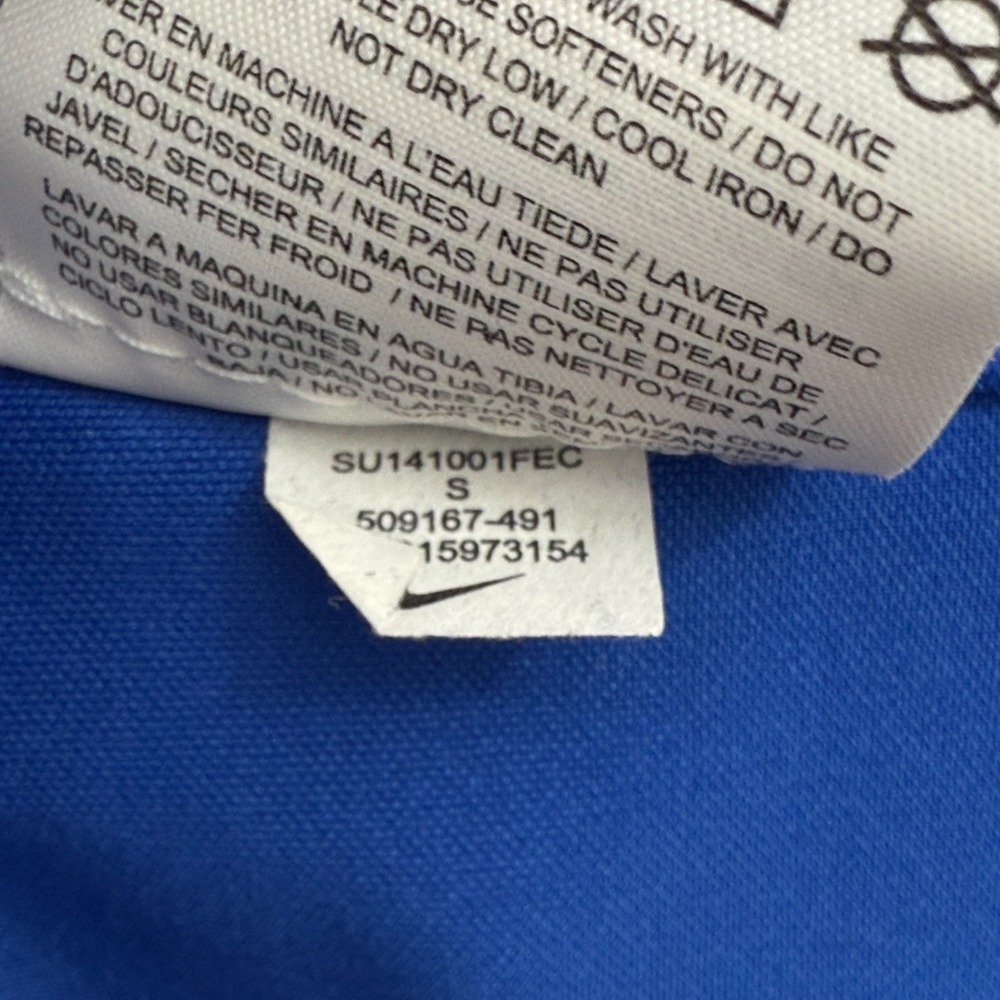 Nike Disney Polo Shirt Mens Small Blue Mickey Mouse Golf Dri Fit Performance - Picture 7 of 9